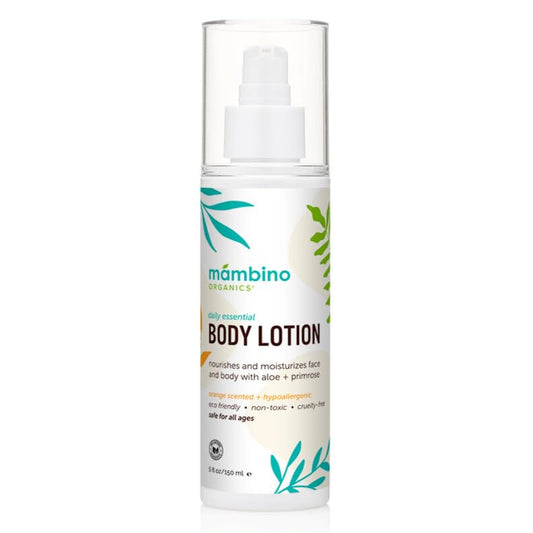 Mambino Organics Daily Essential Body Lotion Natural Coconut & Aloe Moisturizer, Hydrating Vegan & Cruelty-Free Lotion for Dry Skin Face Body & Hands 5 fl oz