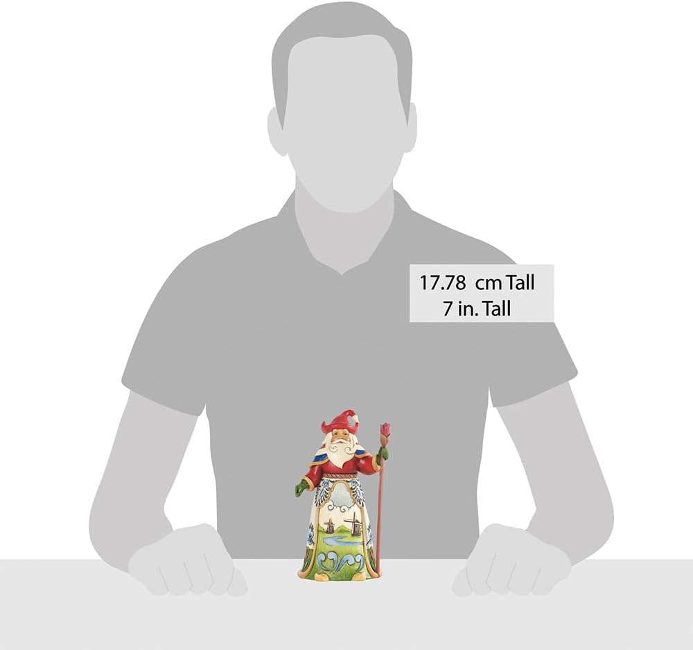Enesco Jim Shore Heartwood Creek Christmas Around The World Dutch Santa Figurine, 7 Inch, Multicolor