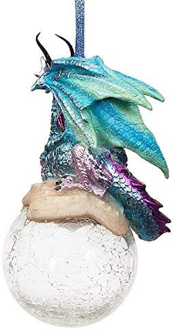 Design Toscano Frost The Gothic Dragon Holiday Ornament Christmas Decor, 5