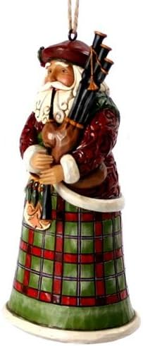 Jim Shore Heartwood Creek Scottish Santa Stone Resin Hanging Ornament, 4.75â€, Christmas