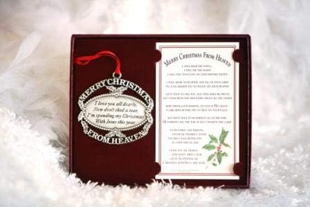 Â® Pewter Finish Keepsake Memorial Ornament with Poem in Gift Box - Rememberance Gift for Christams Trees or Year Round Respect for a Departed Loved One.