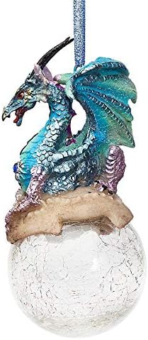 Design Toscano Frost The Gothic Dragon Holiday Ornament Christmas Decor, 5