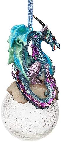 Design Toscano Frost The Gothic Dragon Holiday Ornament Christmas Decor, 5