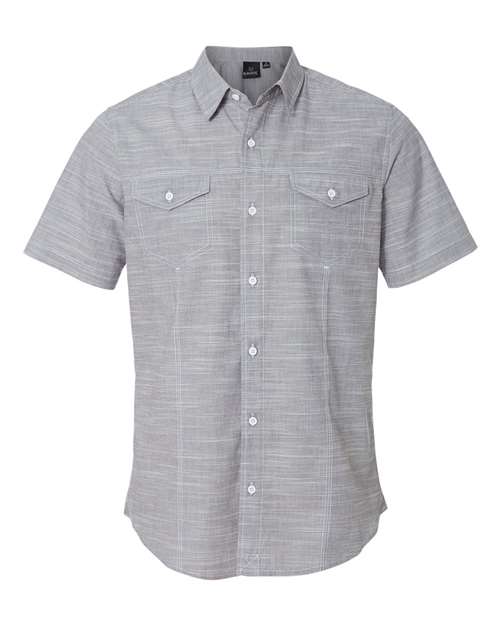 Textured Solid Short Sleeve Shirt | USA Decoration