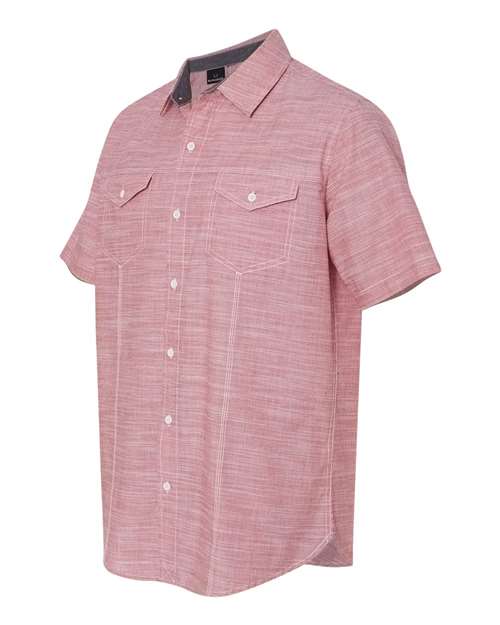 Textured Solid Short Sleeve Shirt | USA Decoration