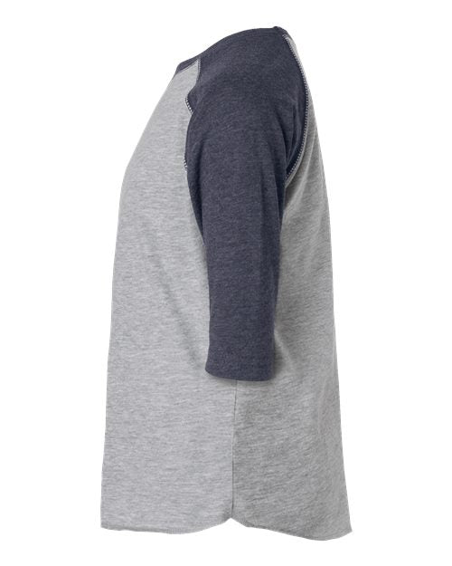 Toddler Baseball Fine Jersey Three-Quarter Sleeve Tee | USA Decoration