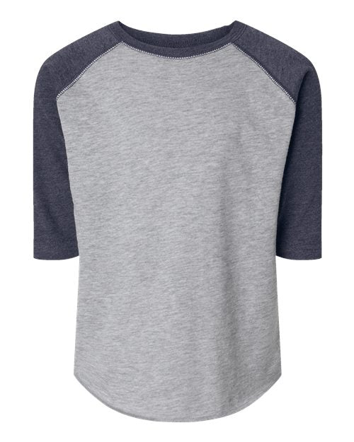 Toddler Baseball Fine Jersey Three-Quarter Sleeve Tee | USA Decoration