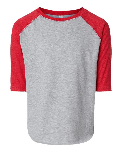 Toddler Baseball Fine Jersey Three-Quarter Sleeve Tee | USA Decoration