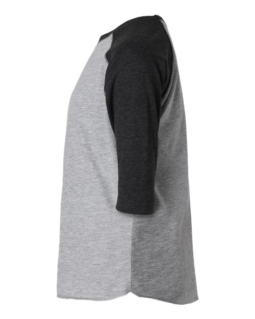 Toddler Baseball Fine Jersey Three-Quarter Sleeve Tee | USA Decoration