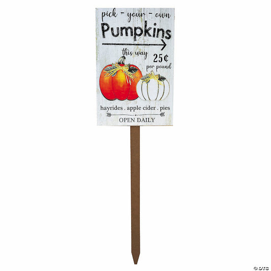 Each: 43" Pick-Your-Own Pumpkins Harvest Yard Sign | USA Decoration®