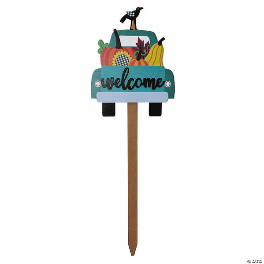 Each: 43" Welcome Truck Fall Harvest Yard Sign | USA Decoration®