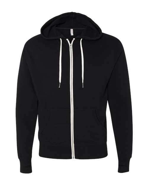 Heathered French Terry Full-Zip Hooded Sweatshirt | USA Decoration