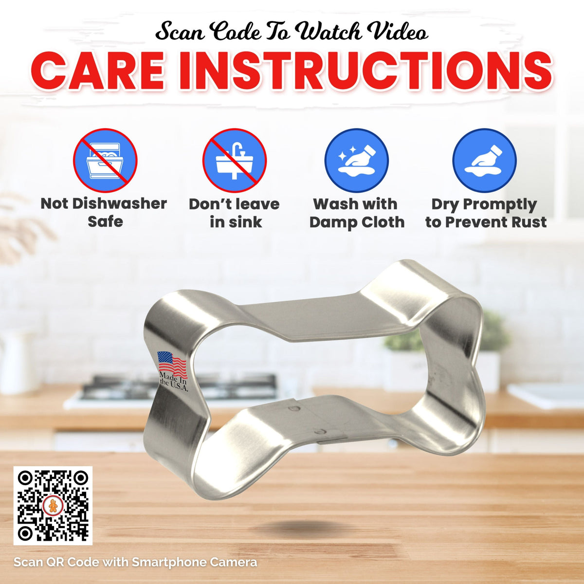 Dog Bone Cookie Cutter 2.5 in B922