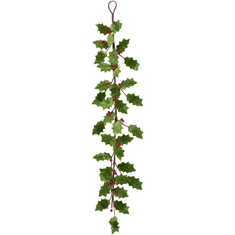 9 ft Pre-Lit Artificial Pine Christmas Garland framing a front doorway