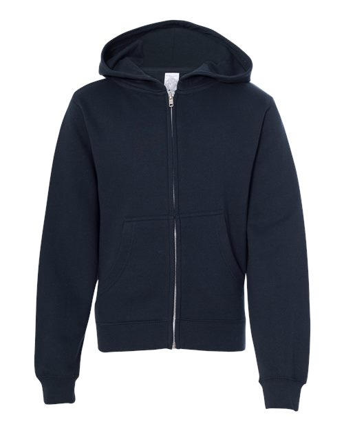 Youth Midweight Full-Zip Hooded Sweatshirt | USA Decoration