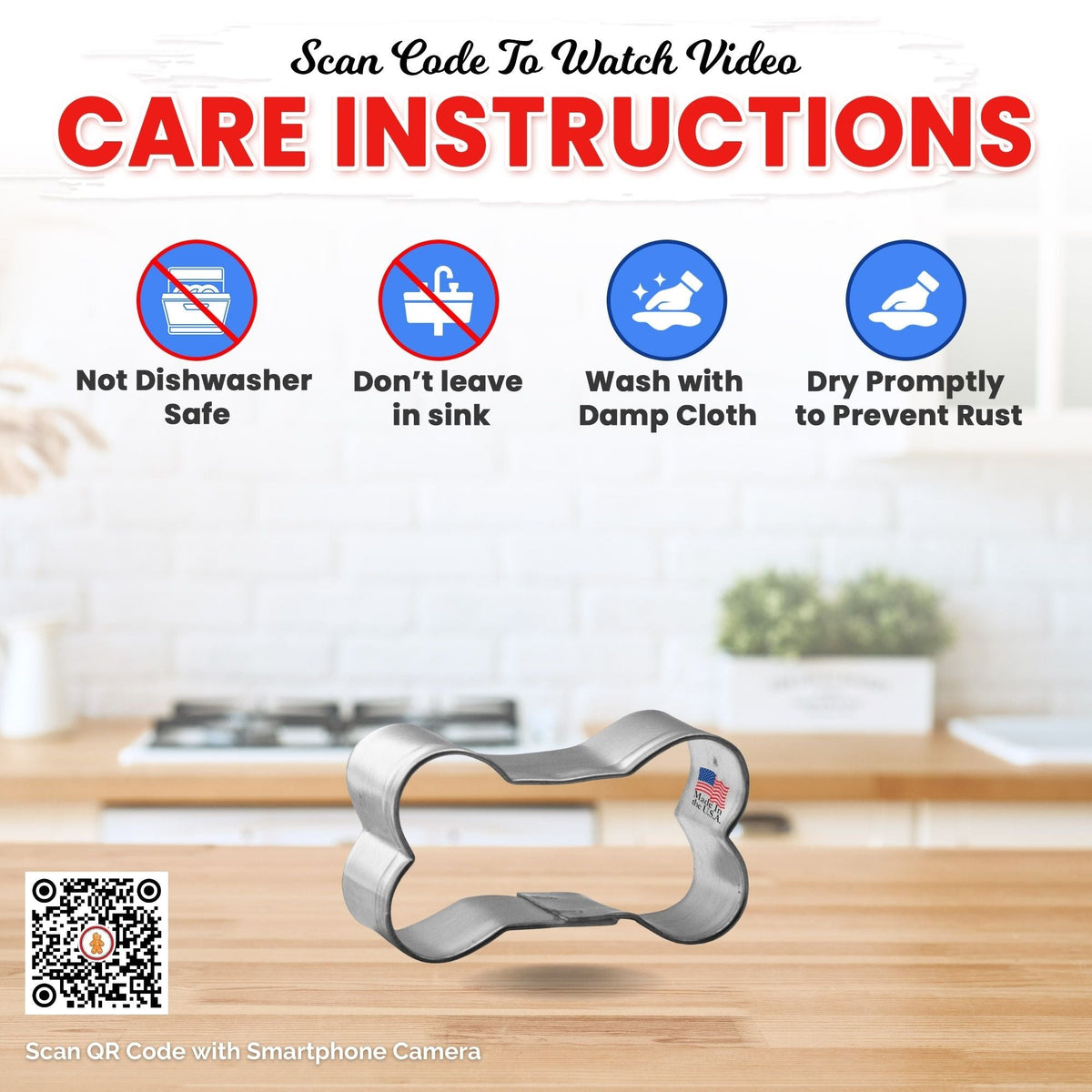 Mini Dog Bone Cookie Cutter 1.5 in M196