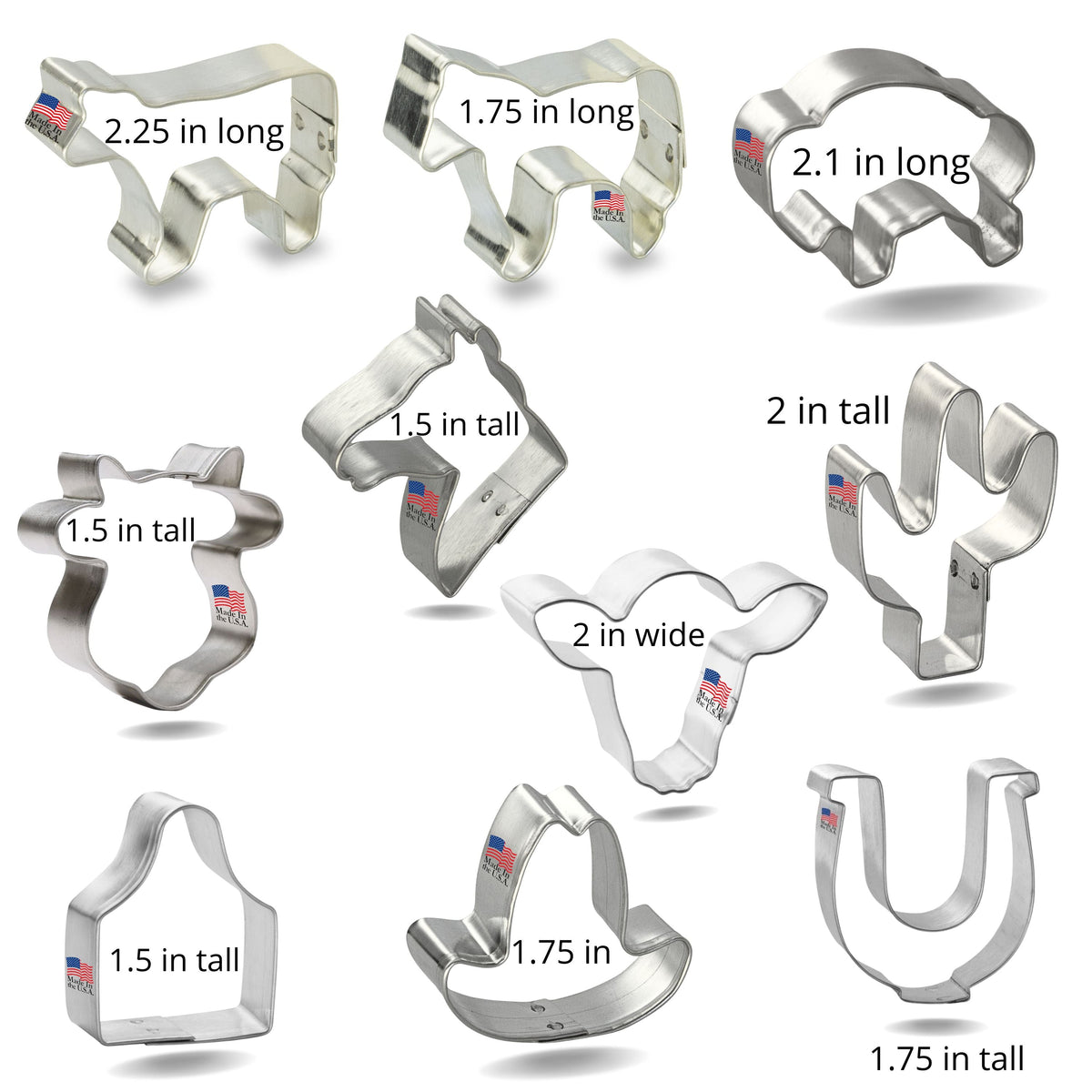 Miniature Western Ranch Cookie Cutter 10 Pc Set HS0561