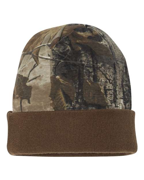 12" Licensed Camo Cuffed Beanie | USA Decoration