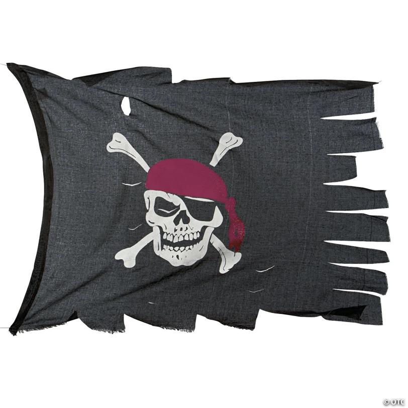 44" x 28" Large Creepy Cloth Pirate Flag