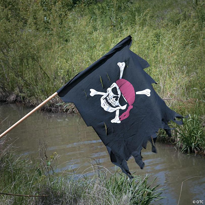 44" x 28" Large Creepy Cloth Pirate Flag