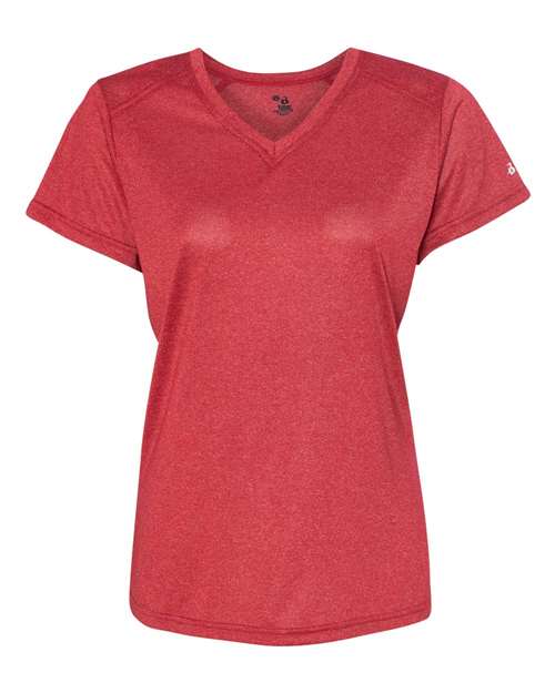 Women's Pro Heather V-Neck T-Shirt | USA Decoration