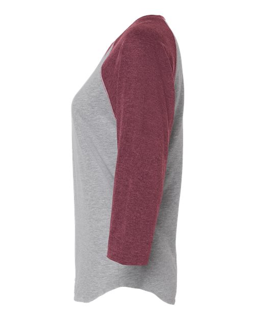 Women's Baseball Fine Jersey Three-Quarter Sleeve Tee | USA Decoration