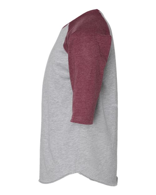 Youth Baseball Fine Jersey Three-Quarter Sleeve Tee | USA Decoration