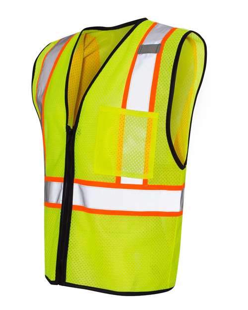 Economy Contrasting Vest with Zippered Front | USA Decoration