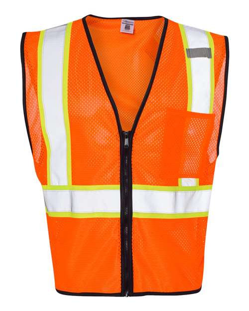 Economy Contrasting Vest with Zippered Front | USA Decoration