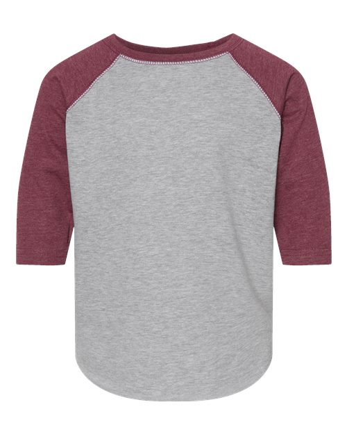 Toddler Baseball Fine Jersey Three-Quarter Sleeve Tee | USA Decoration