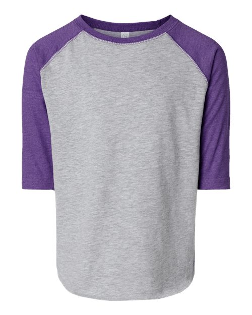 Toddler Baseball Fine Jersey Three-Quarter Sleeve Tee | USA Decoration