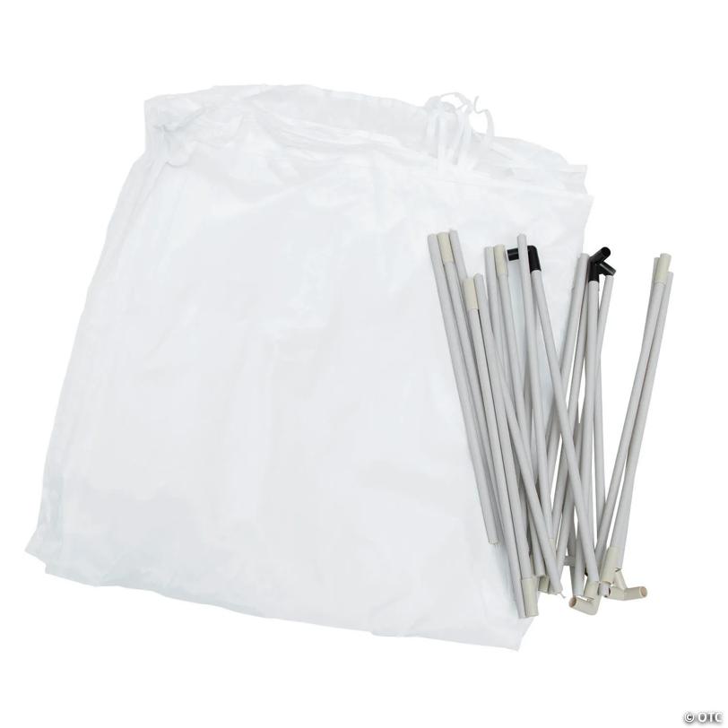 45" x 40" White Plastic Sleepover Tent with Frame