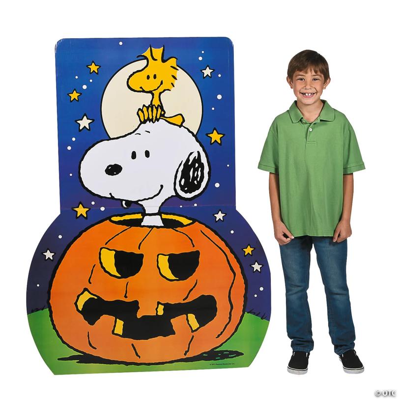 45" x 4 Ft. 2" Peanuts® Halloween Snoopy & Woodstock Cardboard Cutout Stand-Up