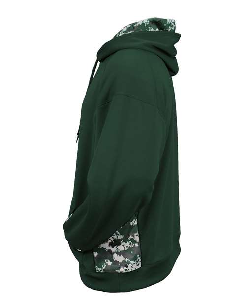 Youth Digital Camo Colorblock Performance Fleece Hooded Sweatshirt | USA Decoration