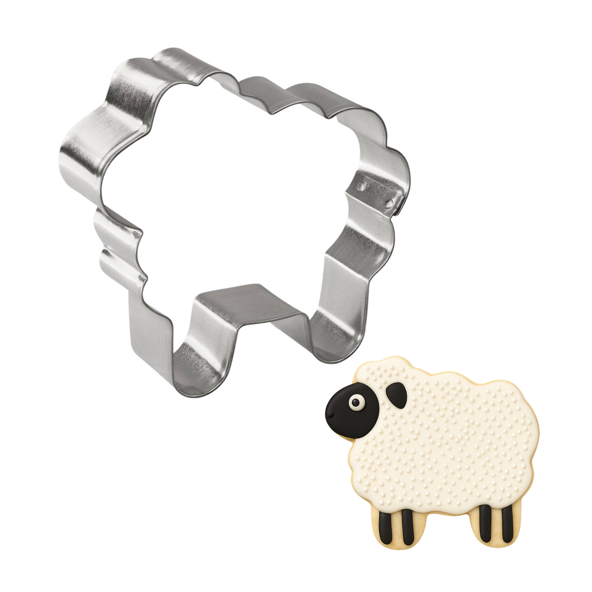 Fluffy Sheep Cookie Cutter 3.75 in B1541