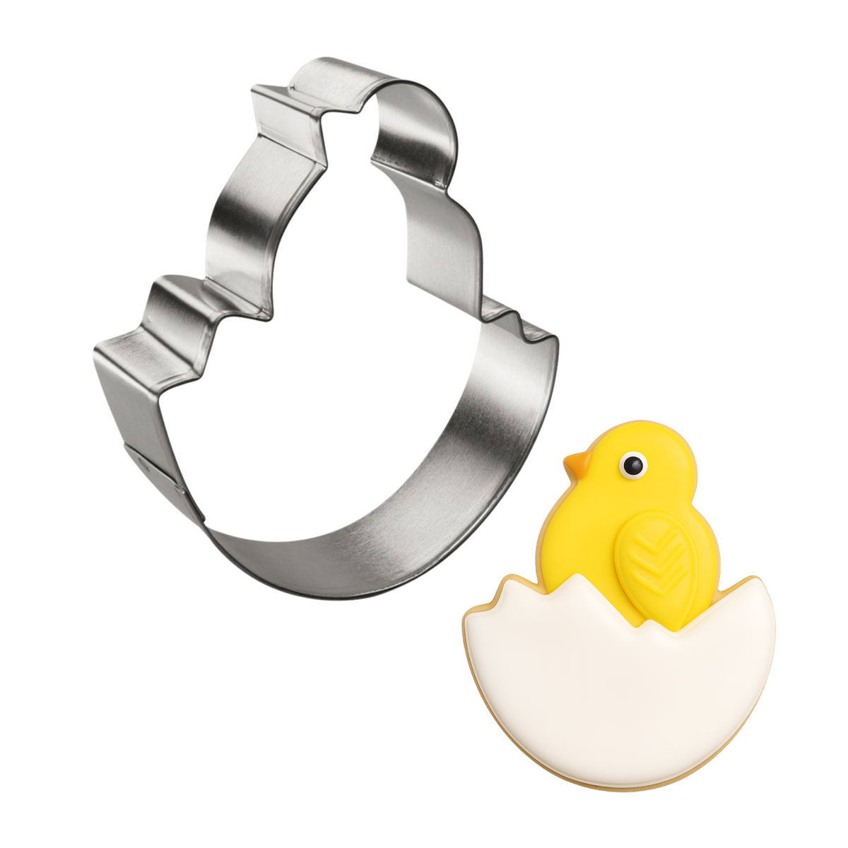 Chick in Egg Tin Cookie Cutter 3.5 in B1496