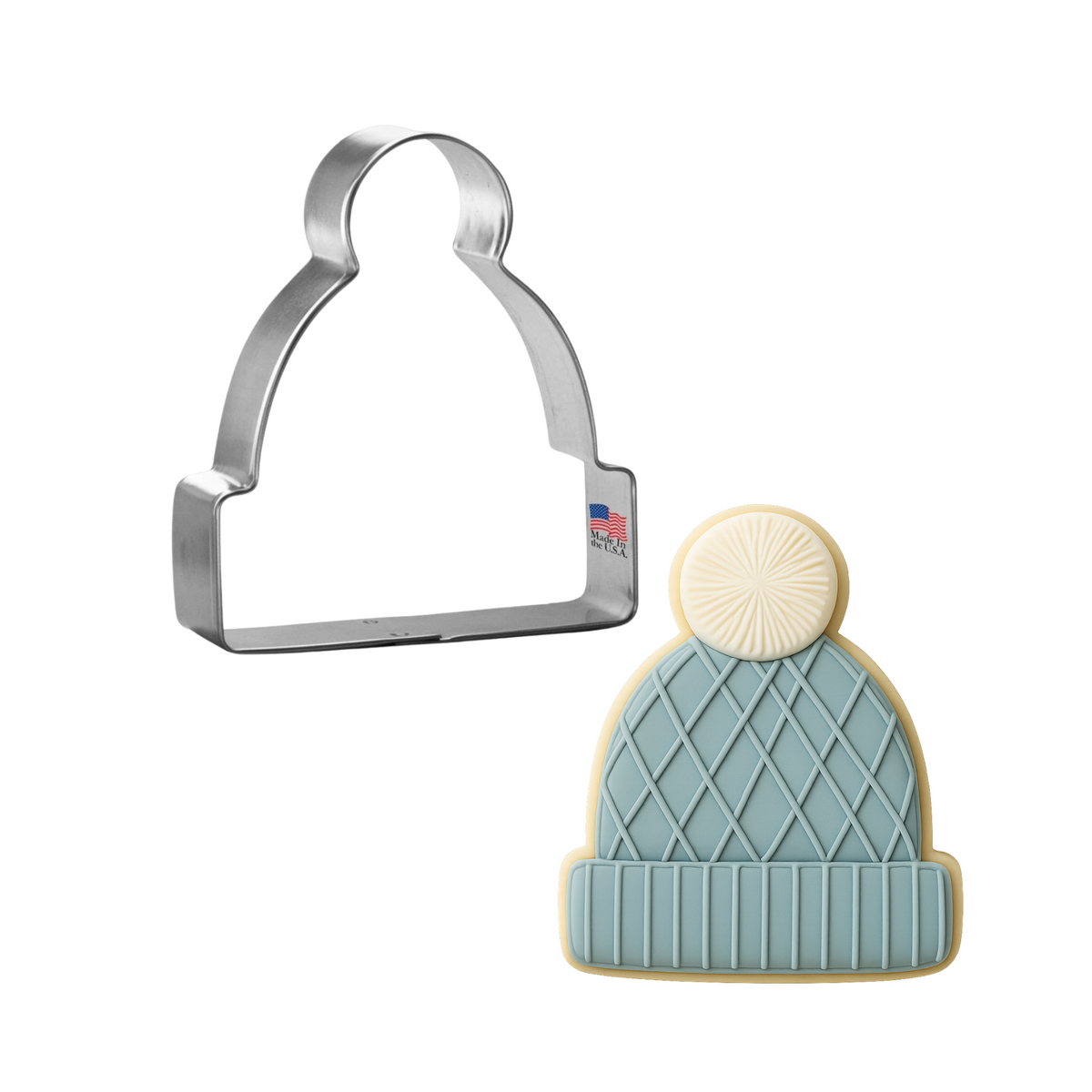 Beanie Hat / Stocking Cap Cookie Cutter 3.25 in B1185