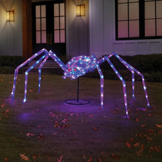Member's Mark Pre-Lit Prismatic Spider - Halloween