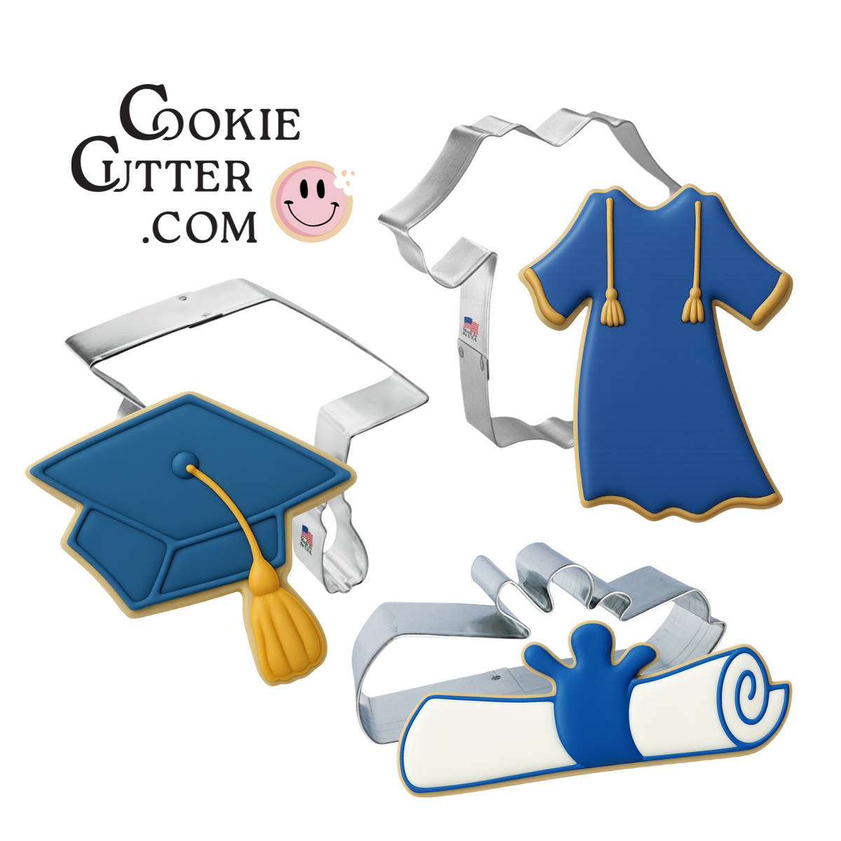 Graduation Cookie Cutter Set 3 Pc HS0526