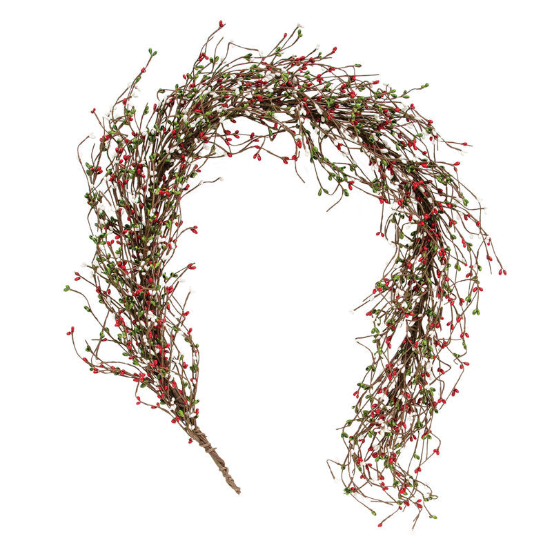4 ft Artificial Christmas Garland wrapped around a staircase banister