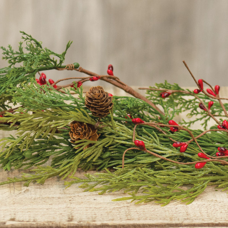 Christmas Garland framing a front doorway