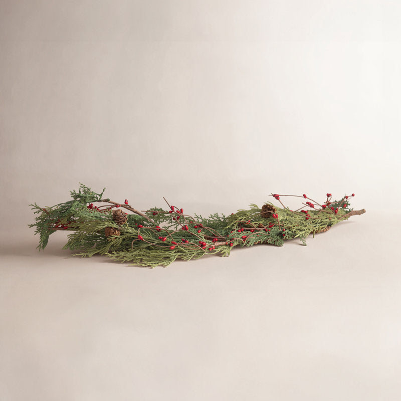Christmas Garland framing a front doorway
