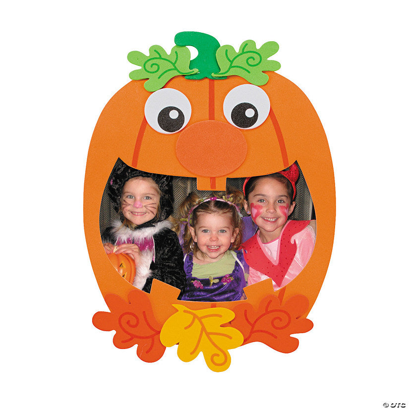 Makes 12: 9 1/4" x 6 1/2" Pumpkin Picture Frame Magnet Craft Kit - Makes 12 | USA Decoration®