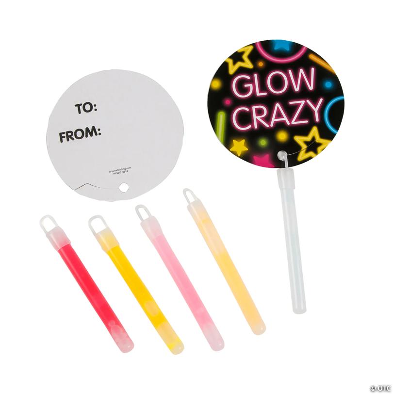 48 Pc. Glow Stick Party Handout with Glow Crazy Card for 24