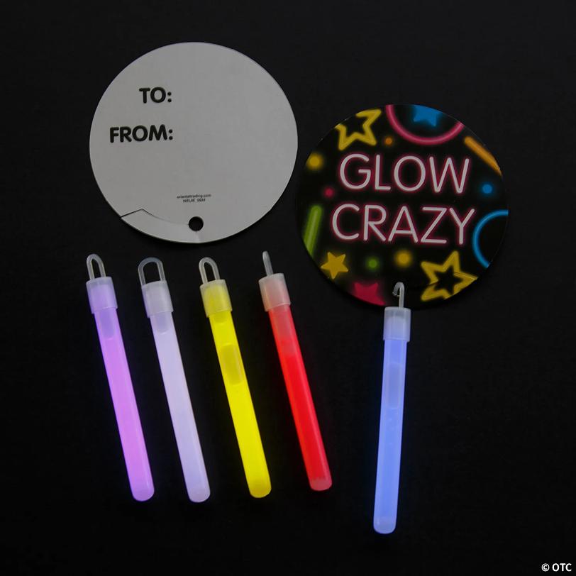 48 Pc. Glow Stick Party Handout with Glow Crazy Card for 24