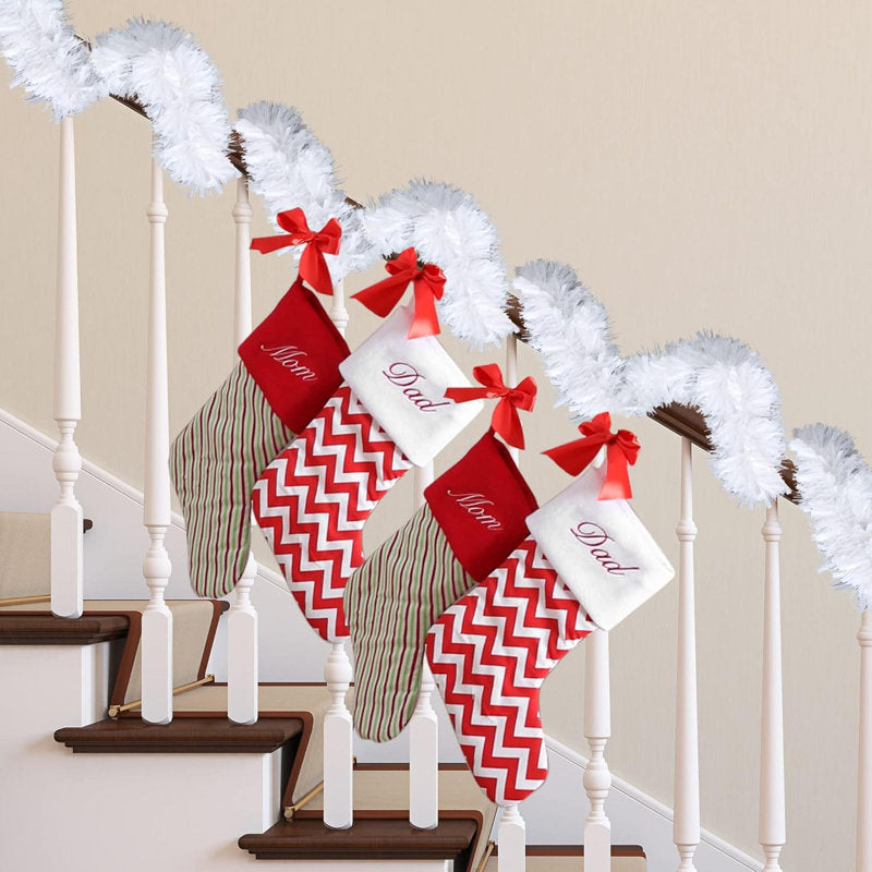 9 ft Red Pre-Lit Ball Christmas Garland framing a front door