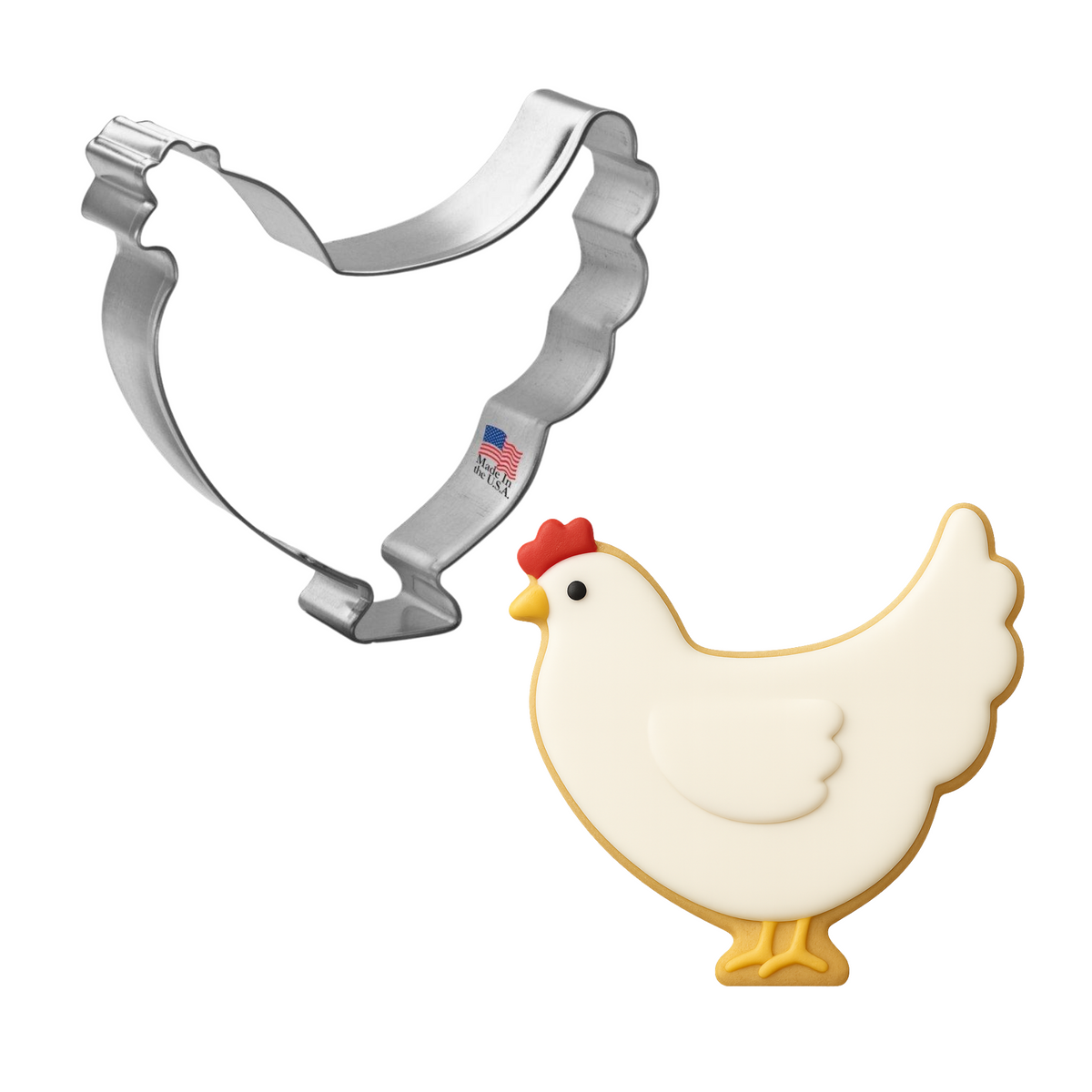 Chicken Cookie Cutter 3.75 in B1186
