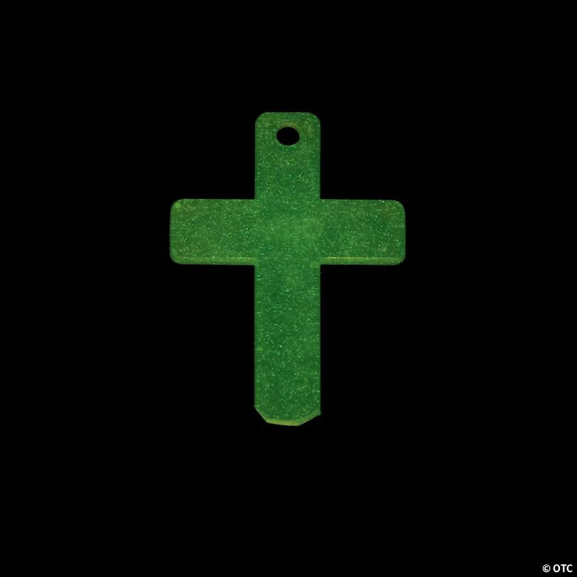 4 1/2" Glow-in-the-Dark He Has Risen Tomb Plastic Easter Eggs with Cross - 12 Pc.