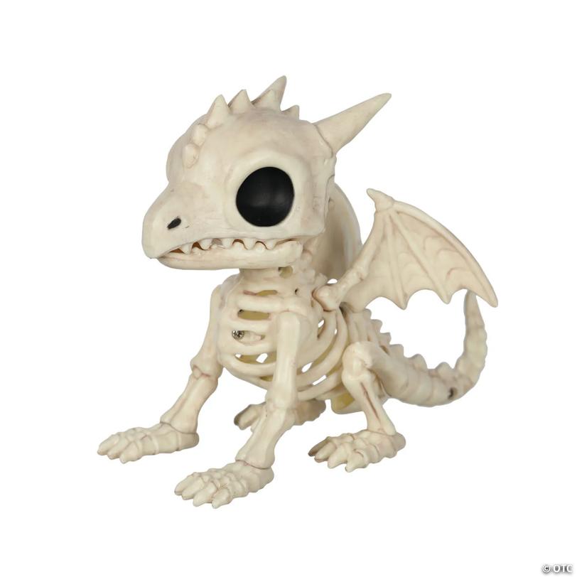 4 1/2" Sitting Dragon Skeleton Halloween Decoration