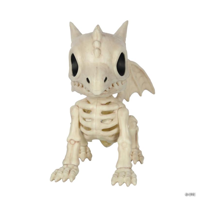4 1/2" Sitting Dragon Skeleton Halloween Decoration